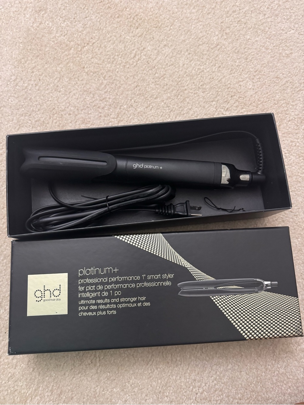 GHD Platinum+ Professional 1” Smart Styler Black – Like New